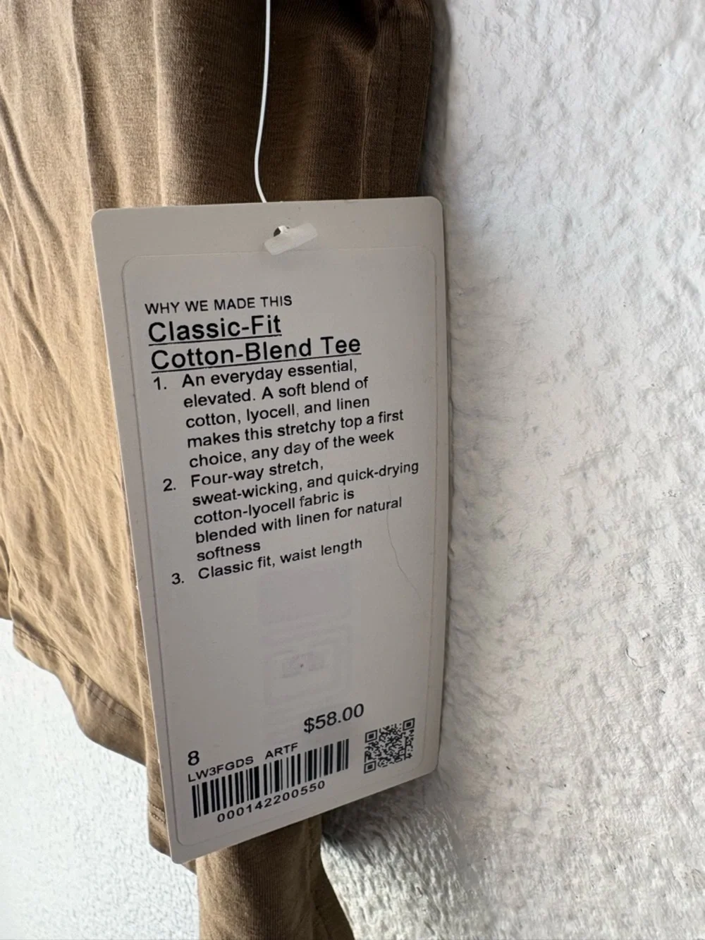 Lululemon classic fit cotton blend T-shirt Brown - Picture 3 of 3